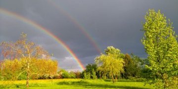 Après l'orage ; alpage de Paradis.